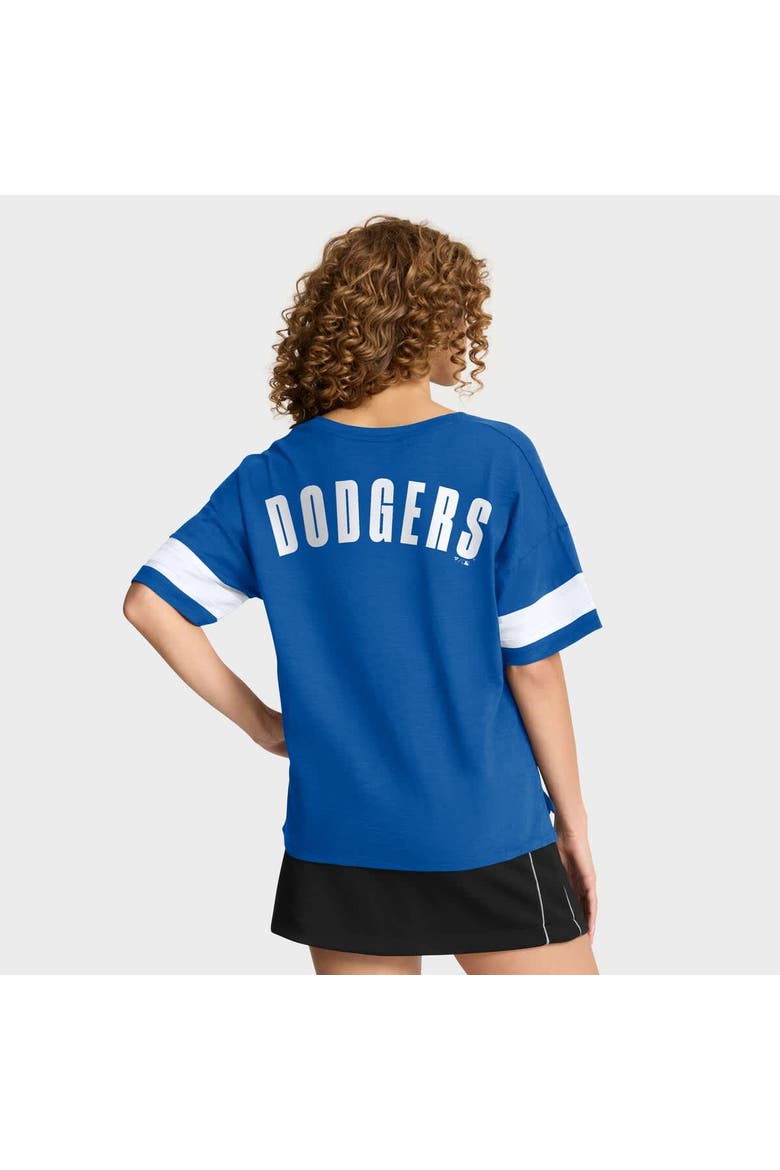 Women's Fanatics Royal Los Angeles Dodgers Curl Route T-Shirt, Alternate, color, Royal