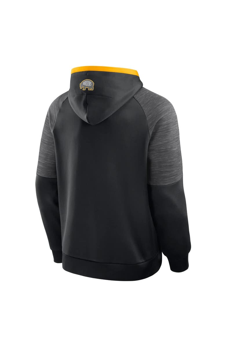 FANATICS Men's Fanatics Black Boston Bruins Goaltender Defender Pullover Hoodie, Alternate, color, Black