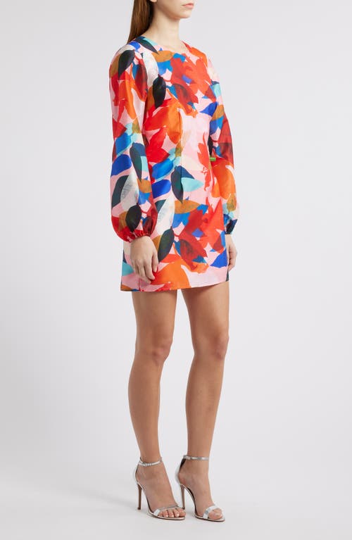 HUTCH HUTCH FLORAL LONG SLEEVE MINIDRESS