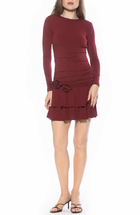 Pluto Rosette Long Sleeve Dress