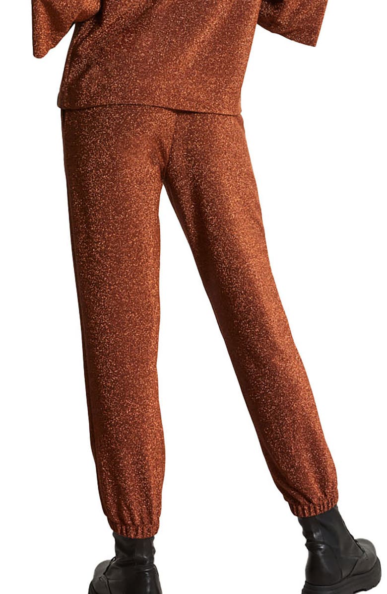 ottod'Ame Viscose Trousers With Lurex, Alternate, color, Metallic Rust