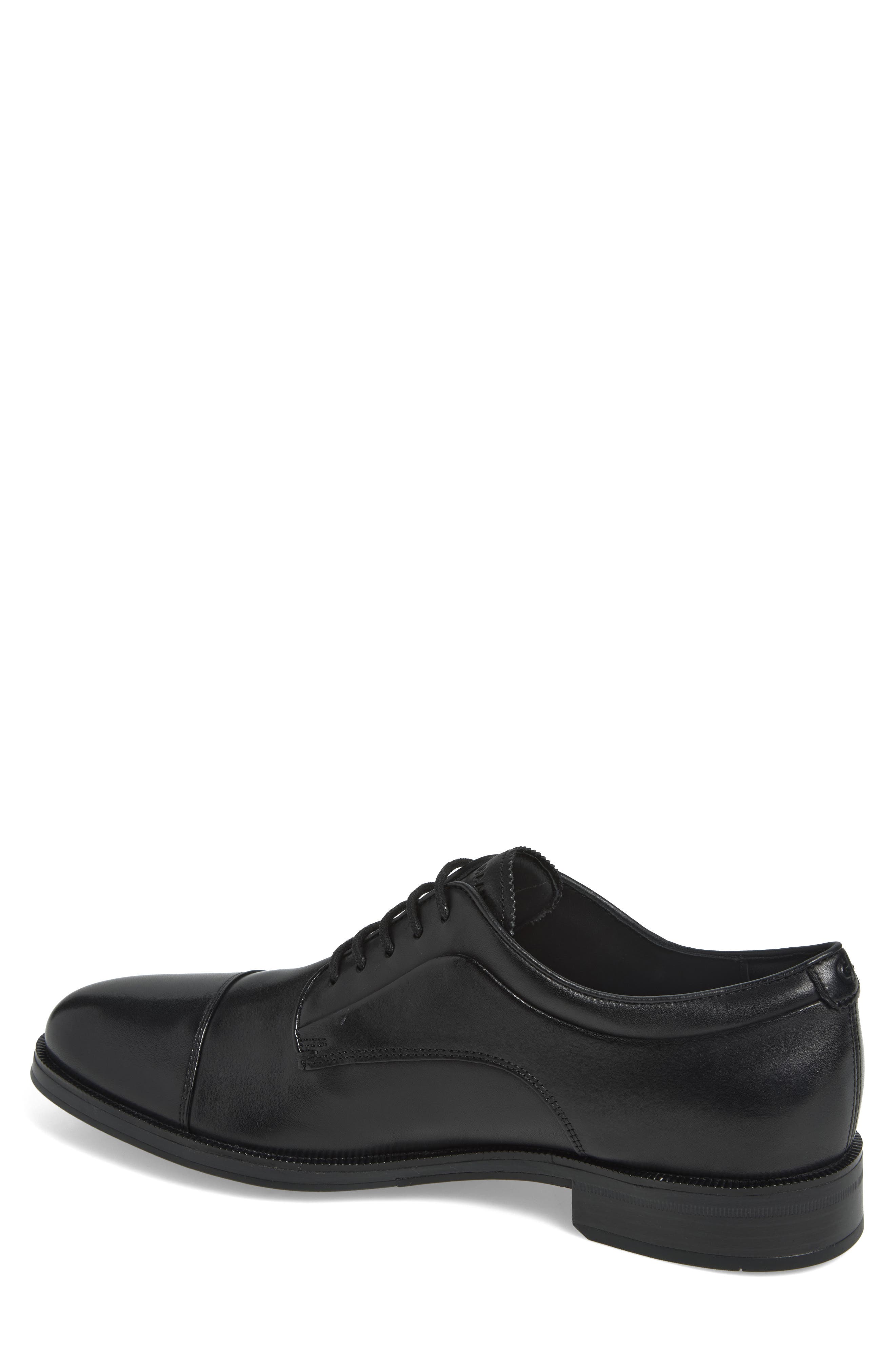 Dean Grand Cap Toe Leather Oxford, Alternate, color, BLACK / BLACK / BLACK