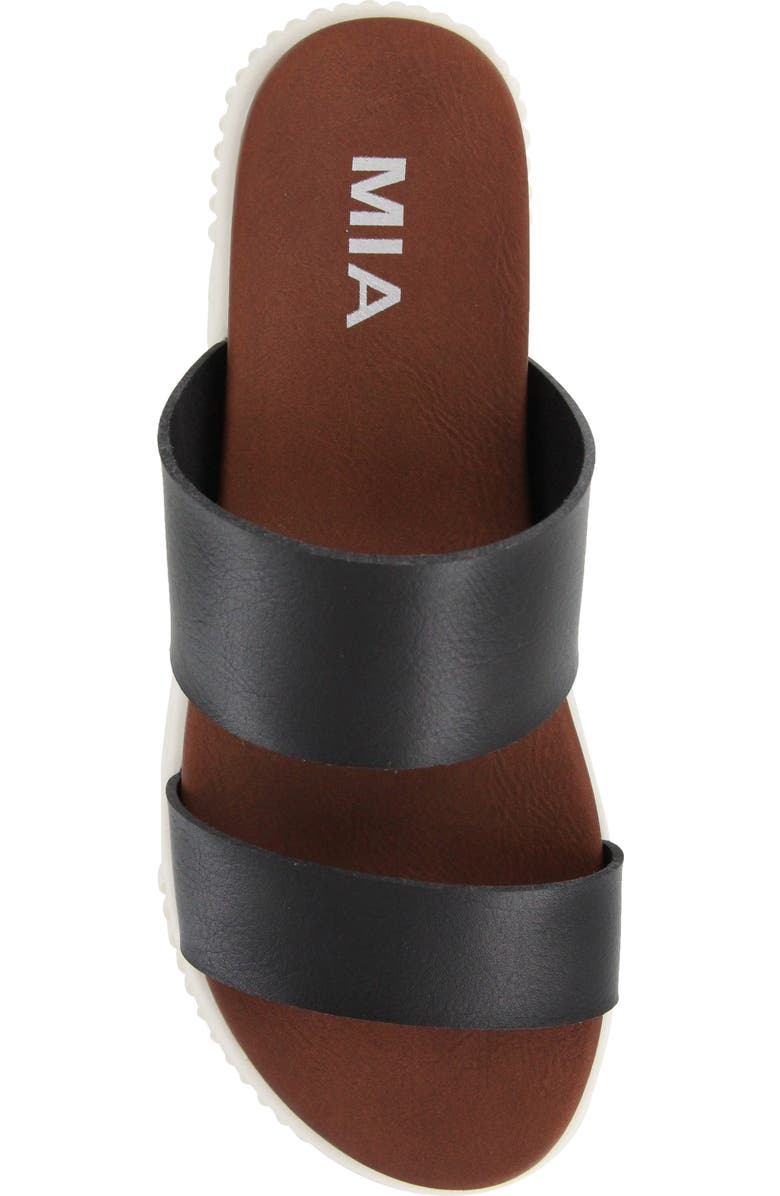 MIA Jordi Platform Genuine Calf Hair Slide Sandal, Alternate, color,