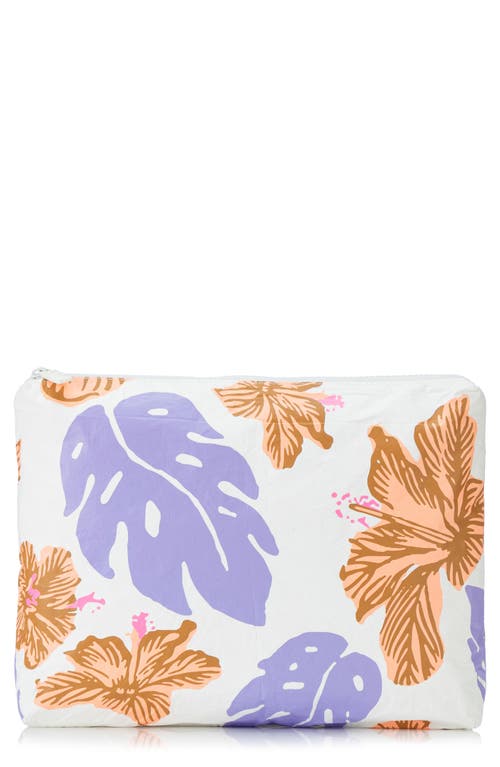 Aloha Collection Pape Ete Medium Water Resistant Tyvek® Zip Pouch in Ube 