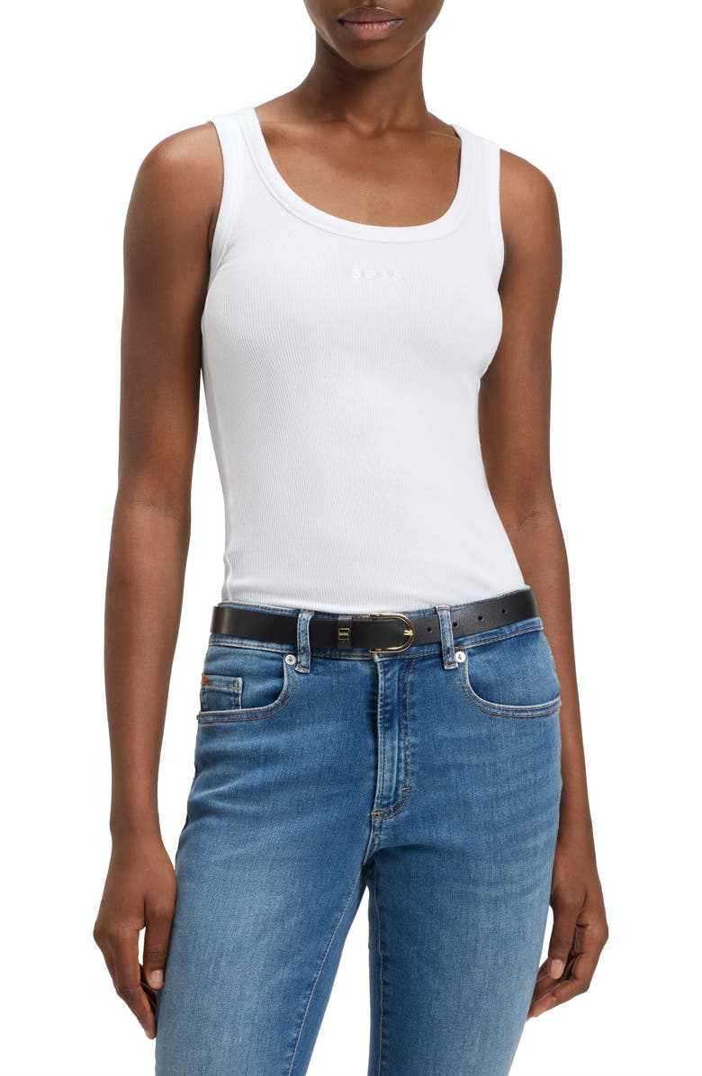 BOSS Orange Ematite Tank, Main, color, White