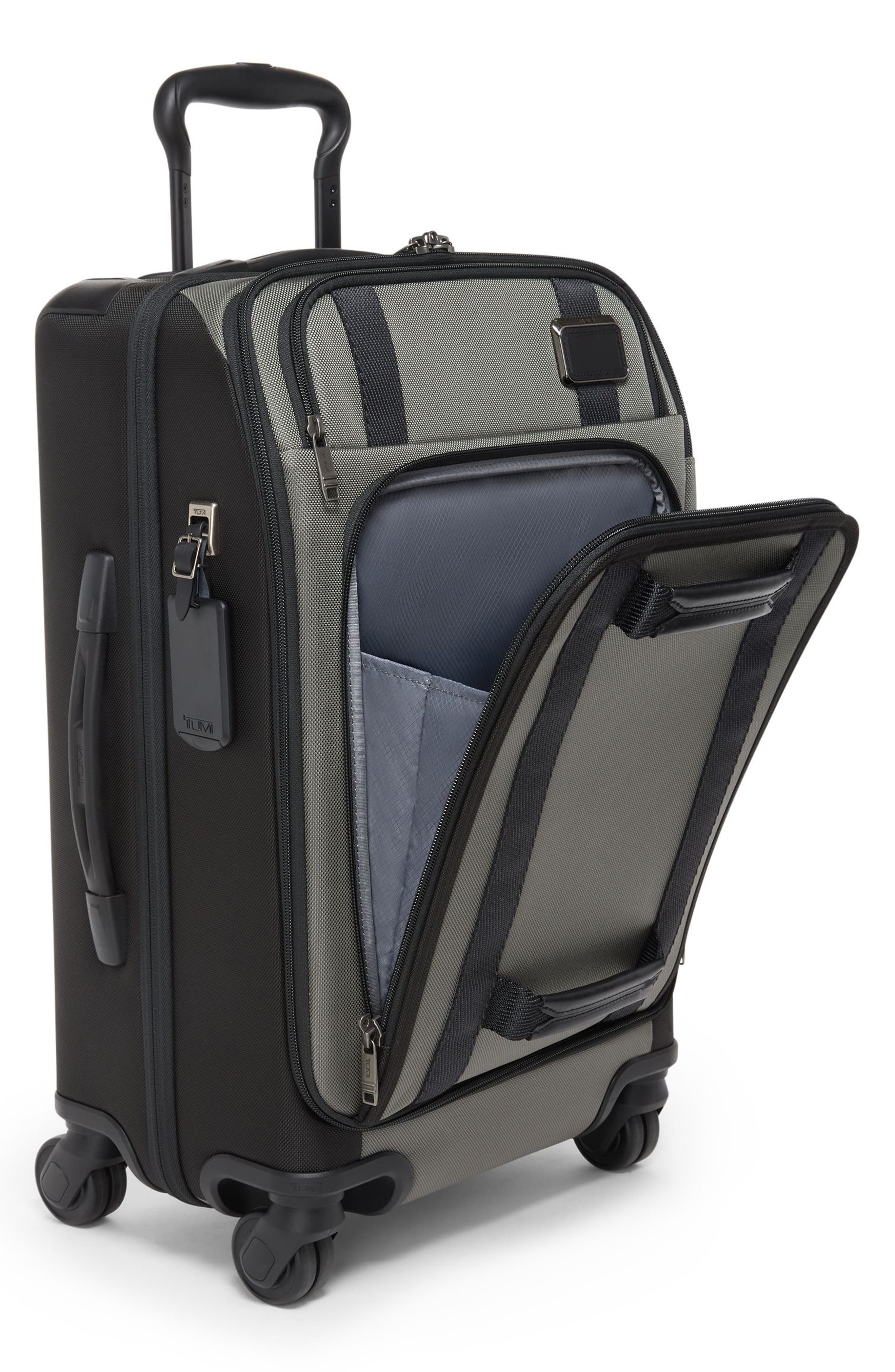 TUMI Continental Front Lid Four Wheel Spinner Suitcase, Alternate, color, Alloy