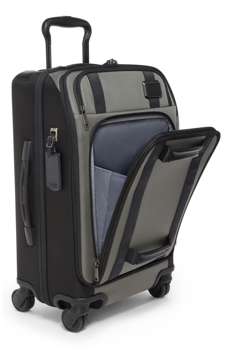 Continental Front Lid Four Wheel Spinner Suitcase, Alternate, color, ALLOY