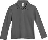 CITY THREADS Baby Boys 100% Cotton Knit Jersey 2-Button Long Sleeve Polo