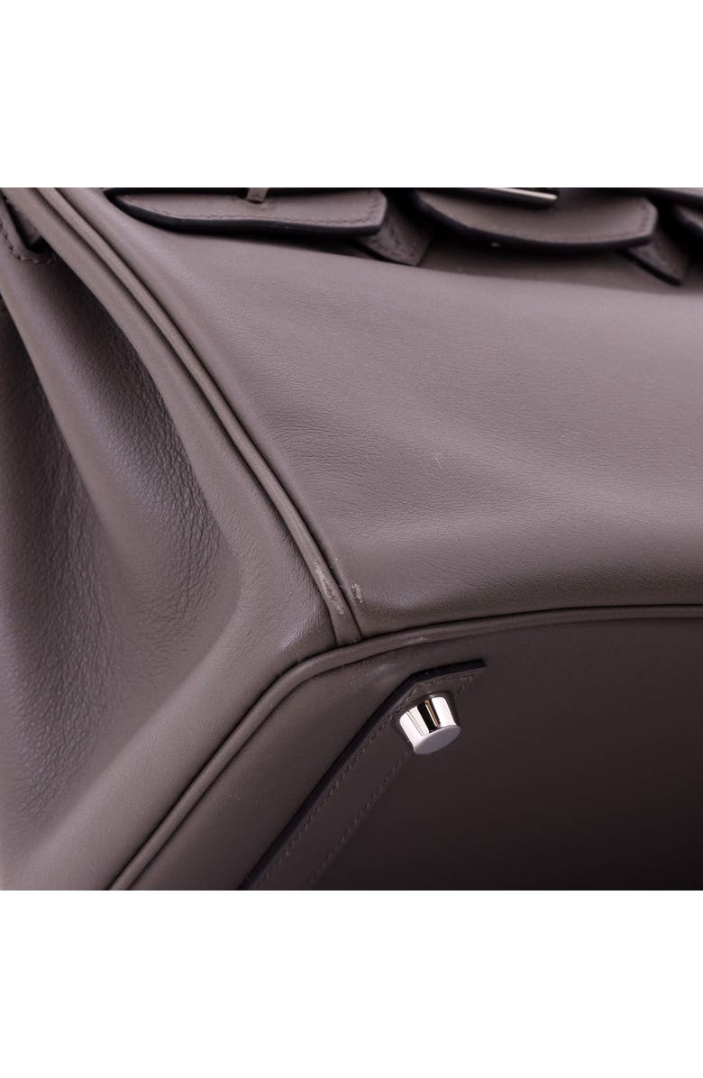 Pre-Owned Hermes Birkin Handbag Grey Swift with Palladium Hardware 25, Alternate, color, Etain