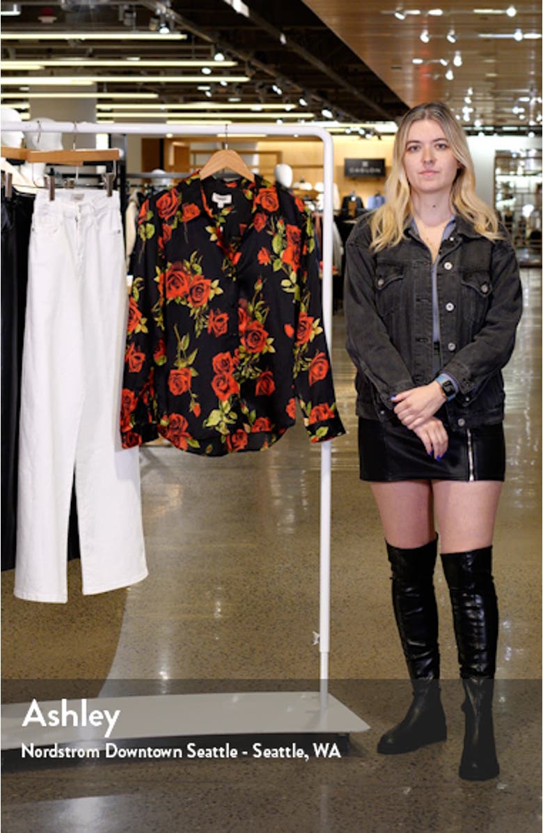 Tyler Rose Print Silk Shirt, sales video thumbnail