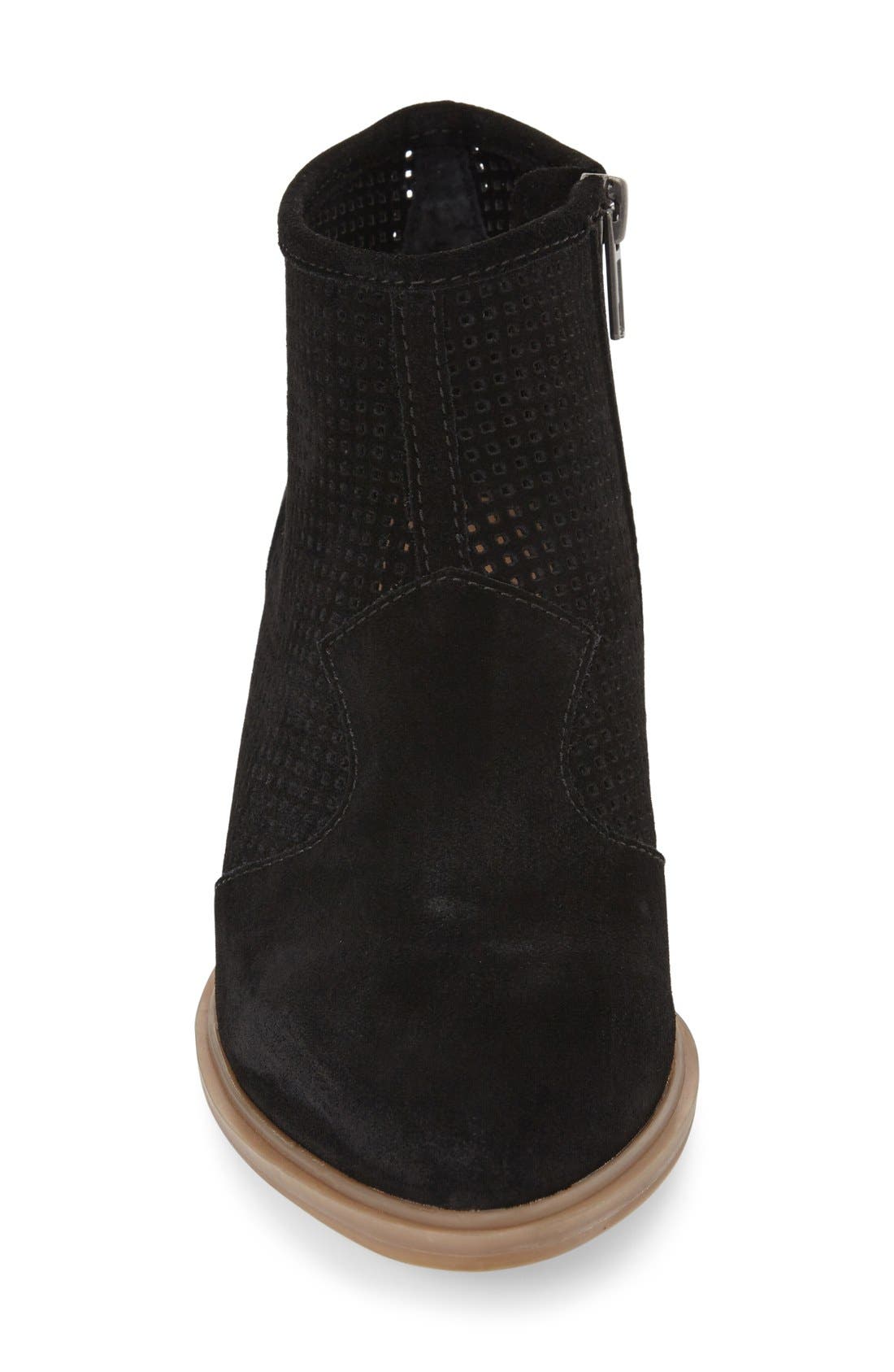 Steven by Steve Madden 'Dalyy' Perforated Bootie, Alternate, color, BLACK SUEDE