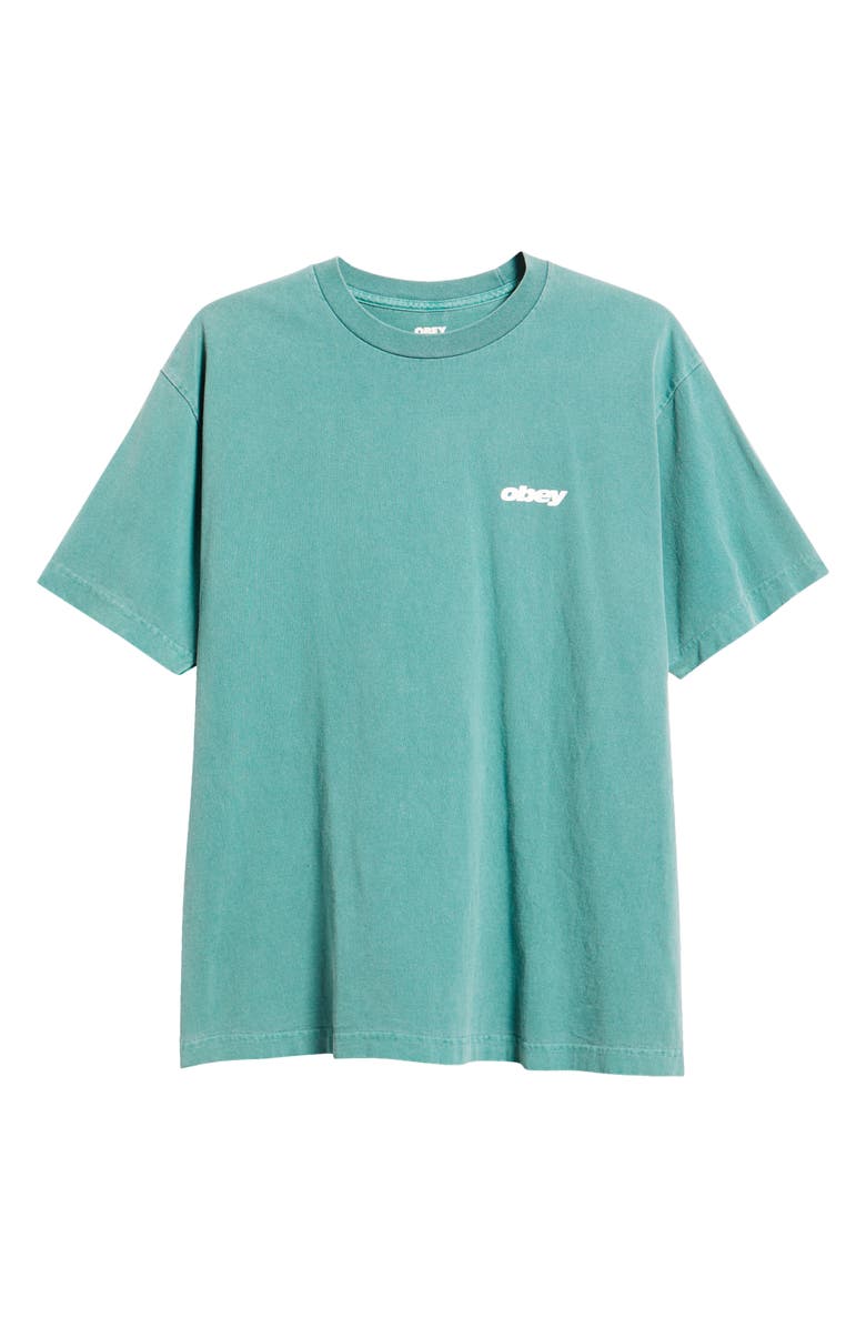 Obey Bounce Cotton Graphic T-Shirt, Alternate, color, Pigment Rainforest