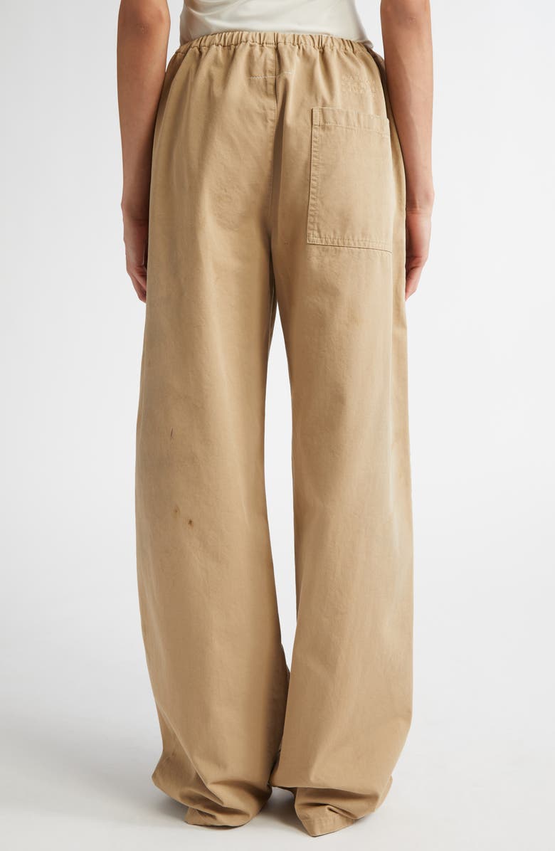 MM6 Maison Margiela Paint Splatter Wide Leg Gabardine Pants, Alternate, color, 