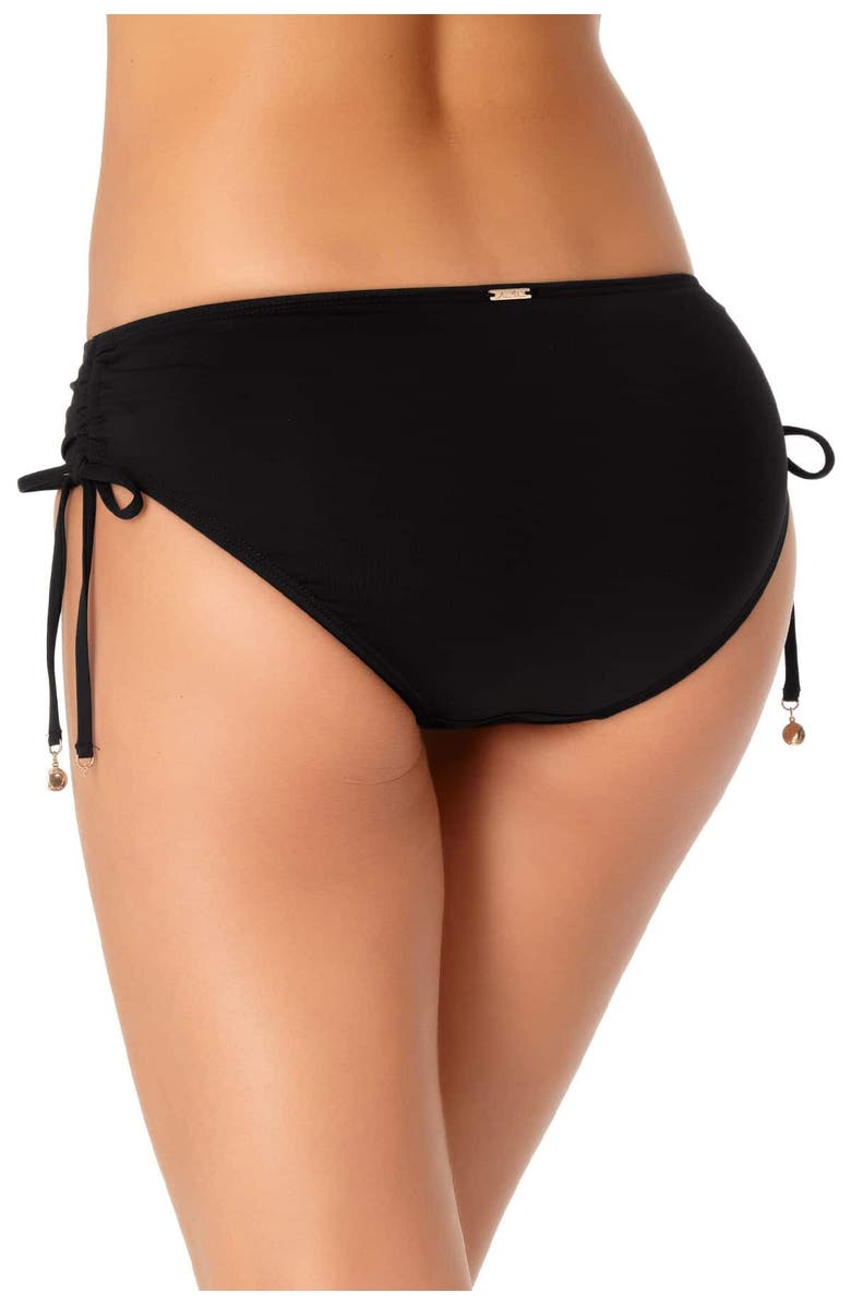Anne Cole Women's Gradient Floral Side Tie Bikini Swim Bottom, Alternate, color, Black