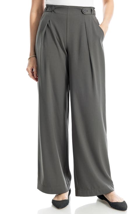 Pleated Wide Leg Pants