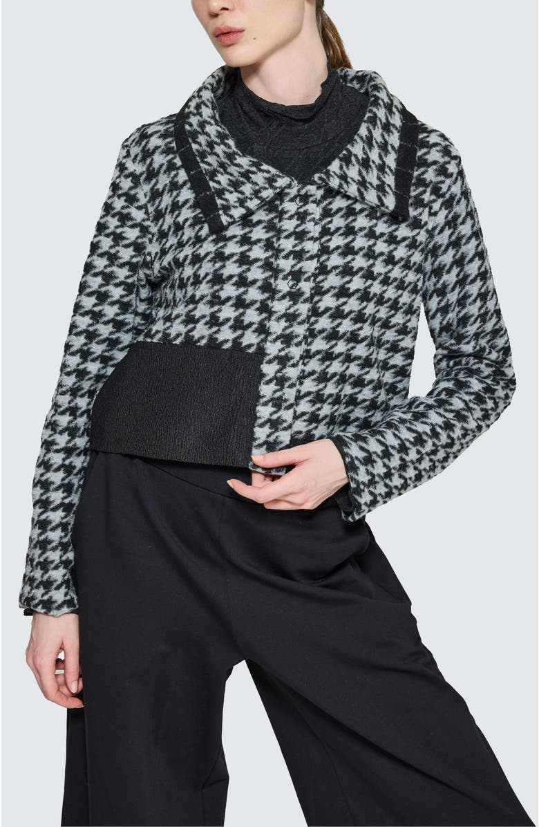 LUUKAA Novaea Mixed-Media Jacket, Main, color, Monochrome Black