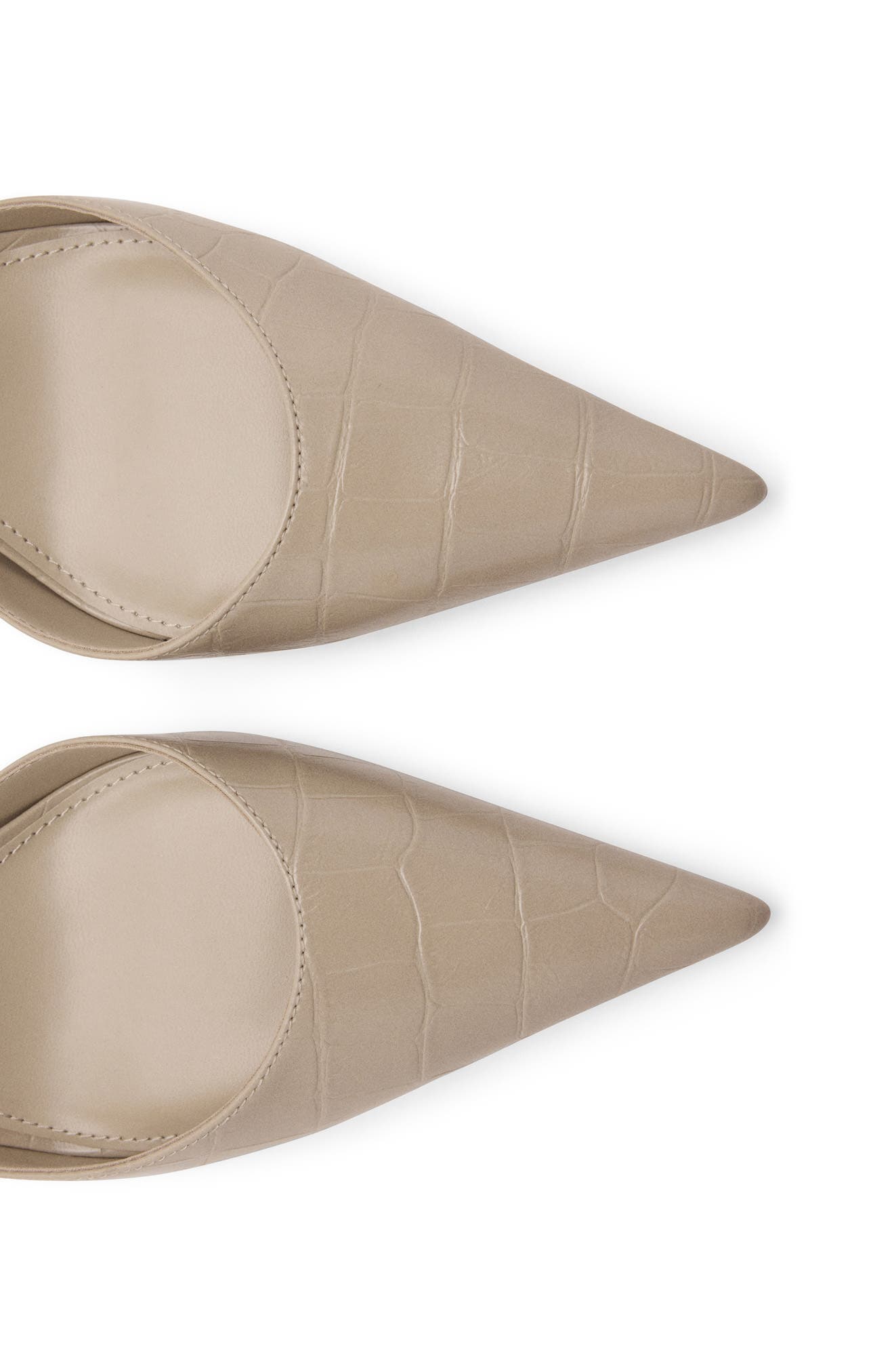 Croc Embossed Slingback Pump, Alternate, color, ECRU