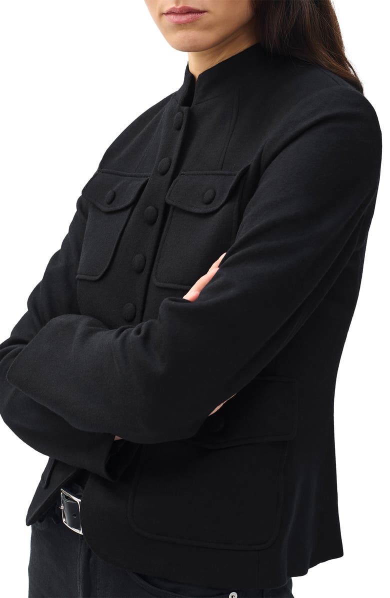 rag & bone Mercer Wool Jacket, Alternate, color, Black