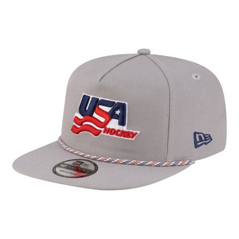 Men's New Era  Gray US Hockey Rope 19TWENTY Adjustable Hat