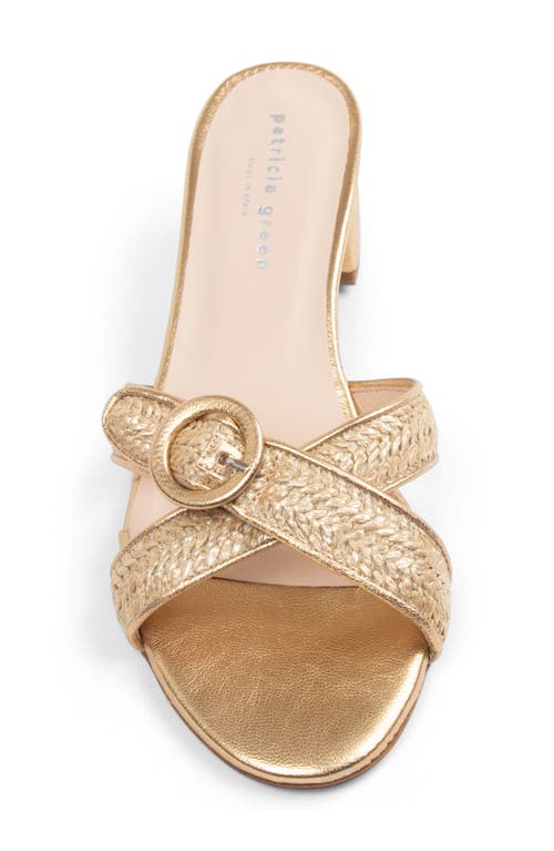 Patricia Green Geneva Slide Sandal In Bronze Raffia