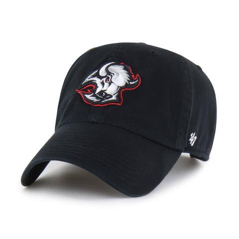 Men's '47  Black Buffalo Sabres Logo Clean Up Adjustable Hat
