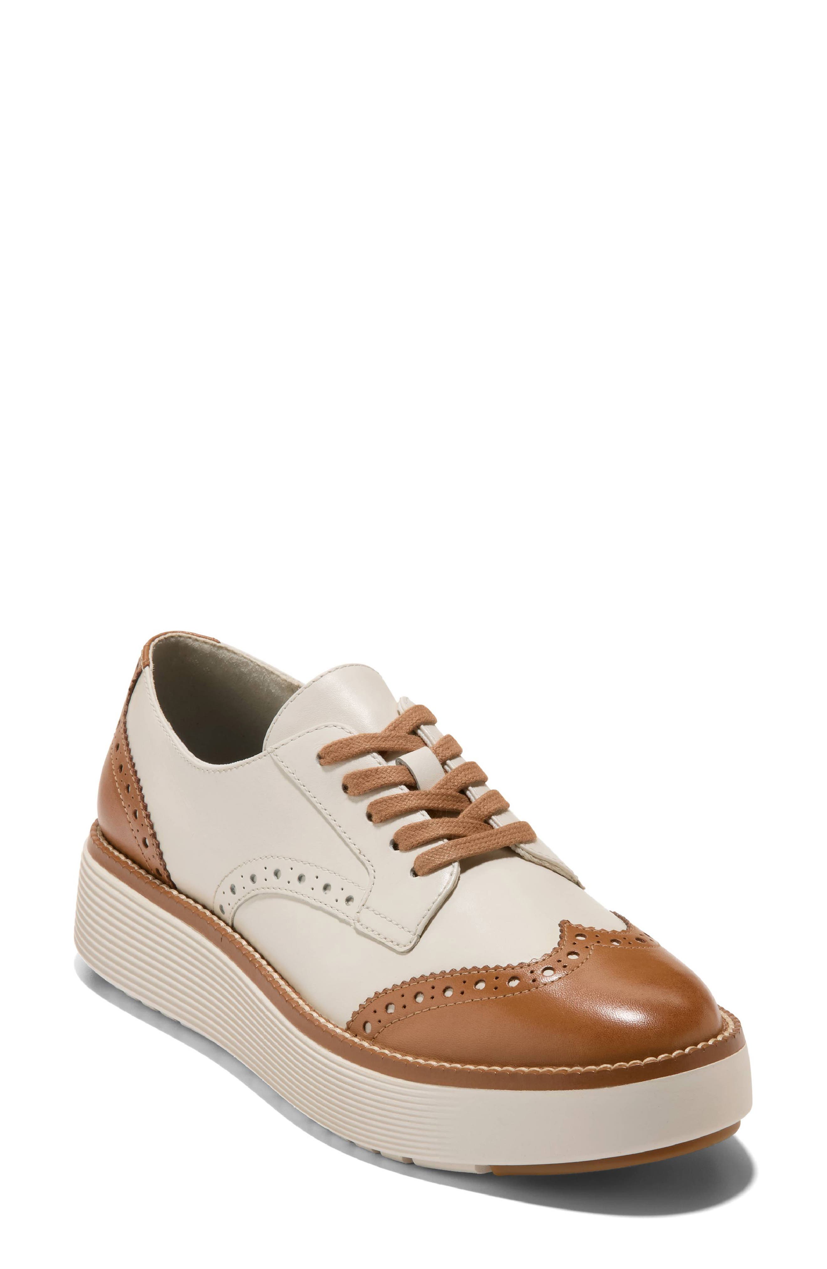 IVORY / DARK CARAMEL LEATHER