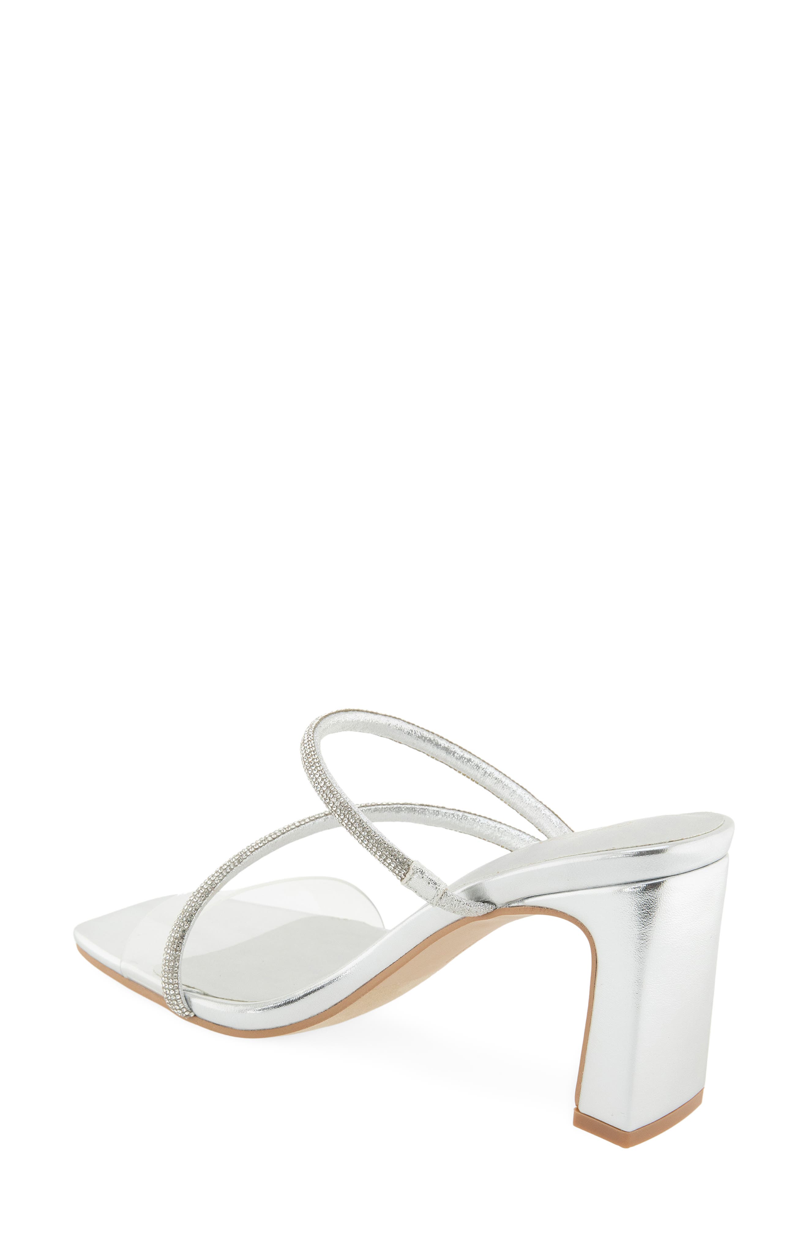 Christian Siriano New York Felicity Sandal, Alternate, color, Clear/ Silver