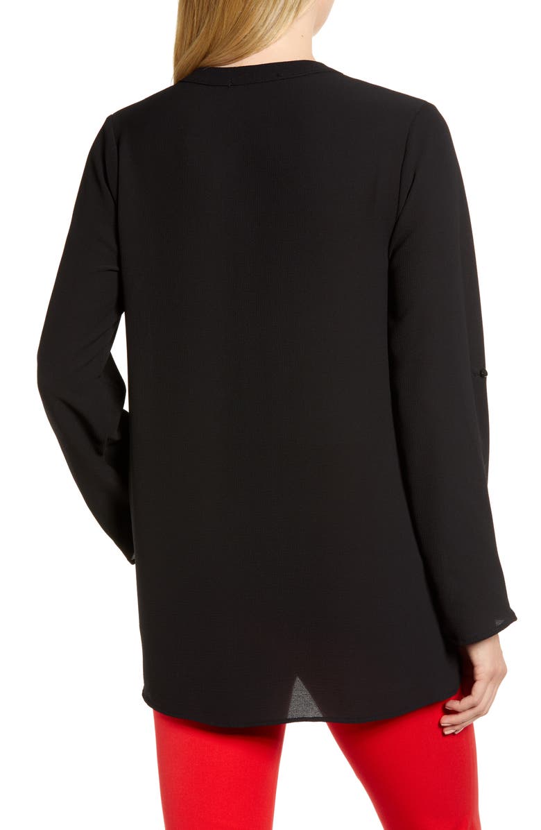 GIBSONLOOK x International Women's Day Erin Cross Front Tunic Blouse, Alternate, color, 