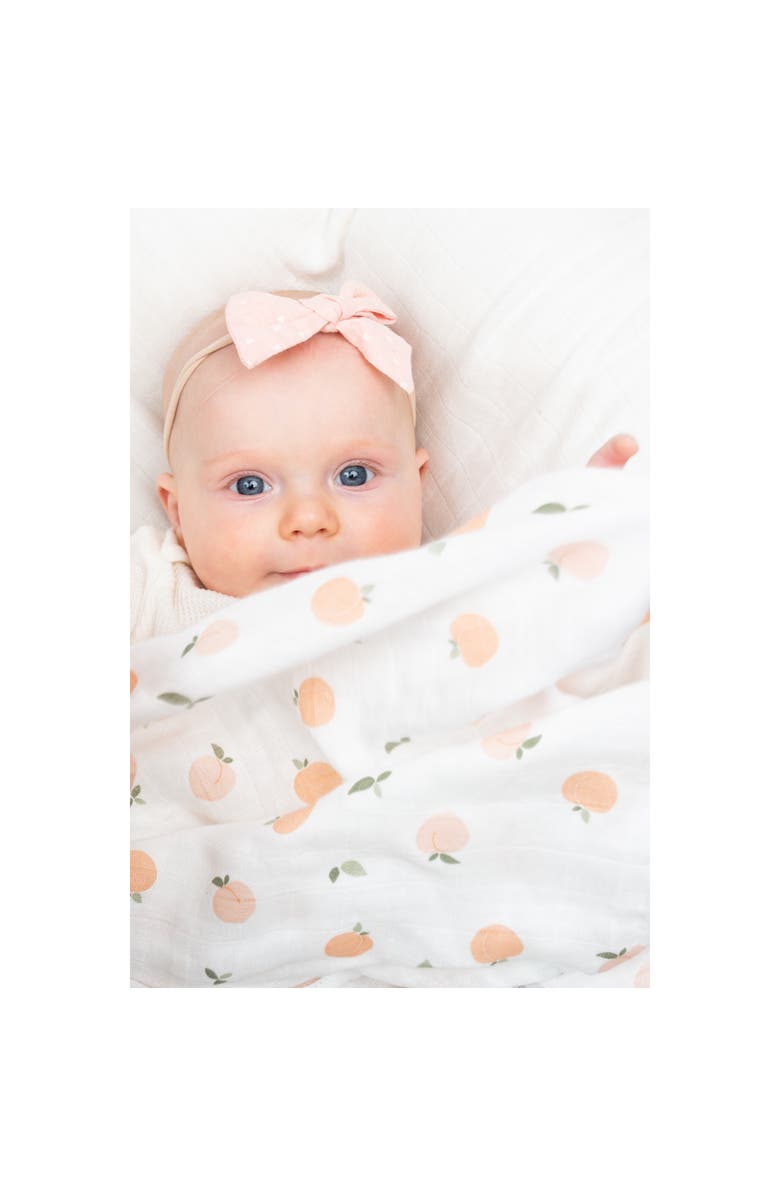 Lulujo Hello World Hat & Swaddle Set, Alternate, color, Peaches