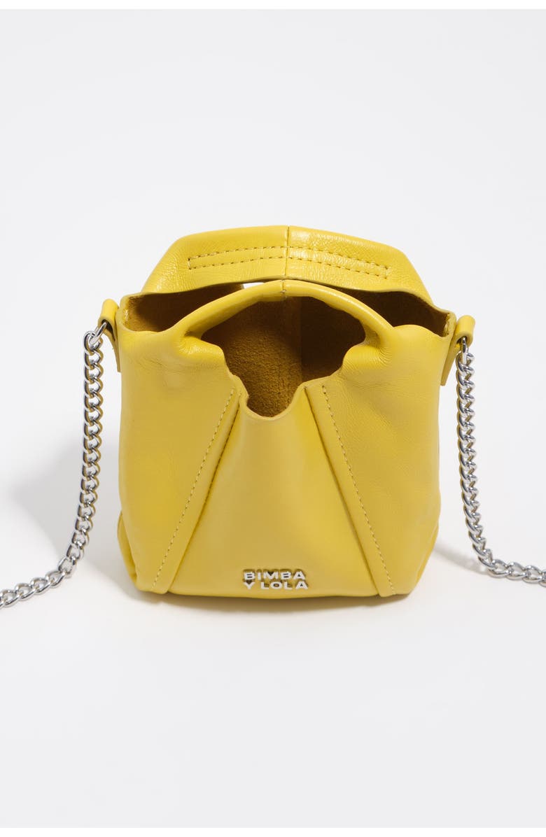 Bimba y Lola Micro Leather Paper Bag, Alternate, color,
