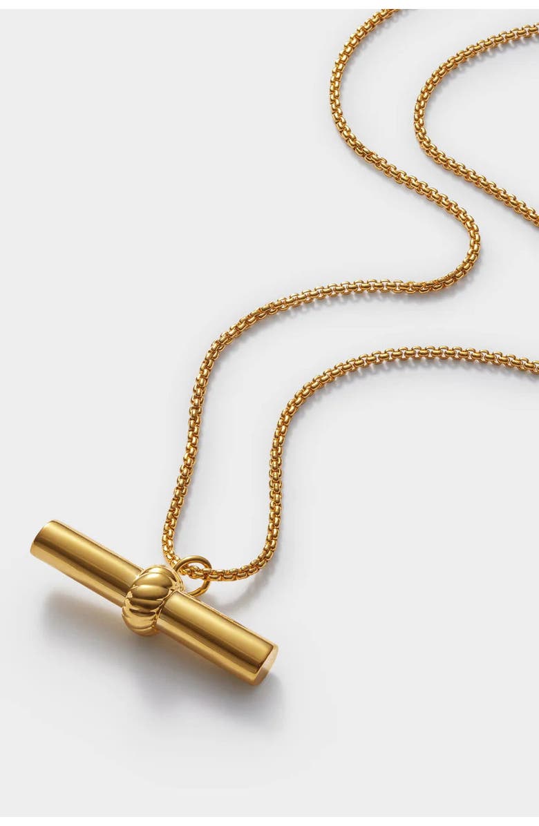 Katie Loxton Themis Waterproof Gold T-Bar Necklace, Alternate, color, Gold