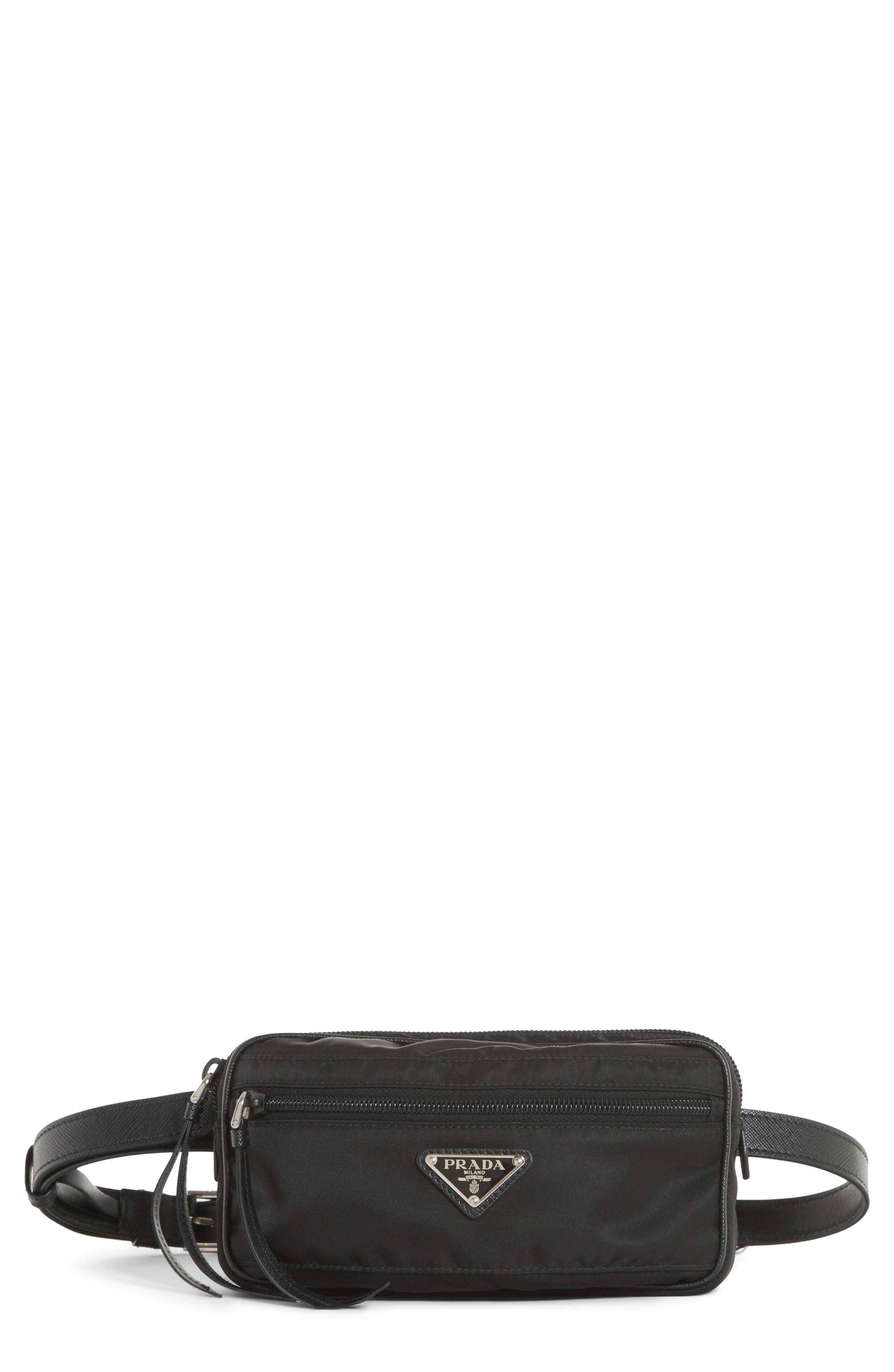 Prada Small Nylon Belt Bag, Main, color, 
