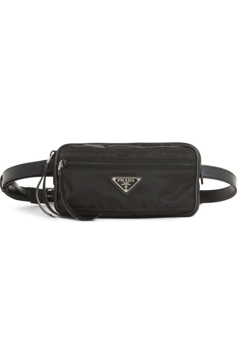Prada Small Nylon Belt Bag, Main, color,