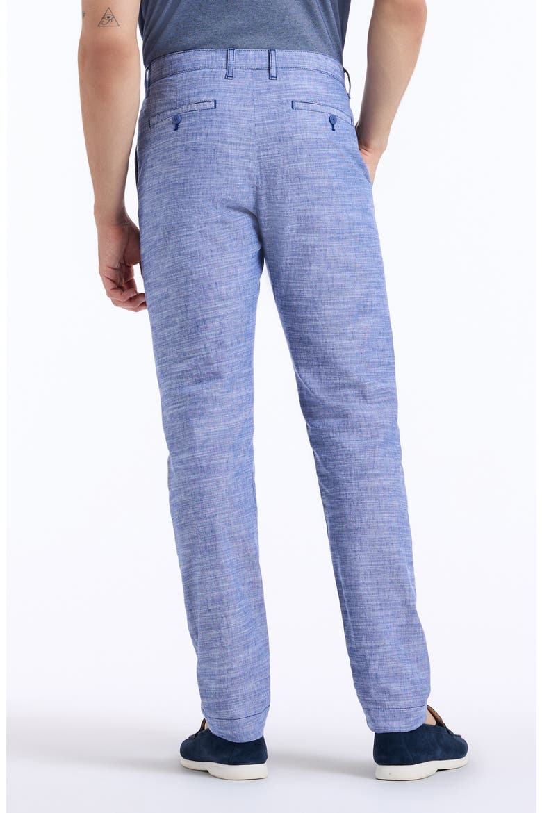 Dixton Straight Leg Cotton & Linen Pants, Alternate, color, INDIGO
