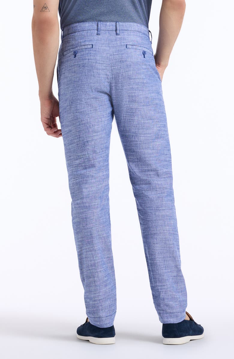 Robert Graham Dixton Straight Leg Cotton & Linen Pants, Alternate, color, Indigo