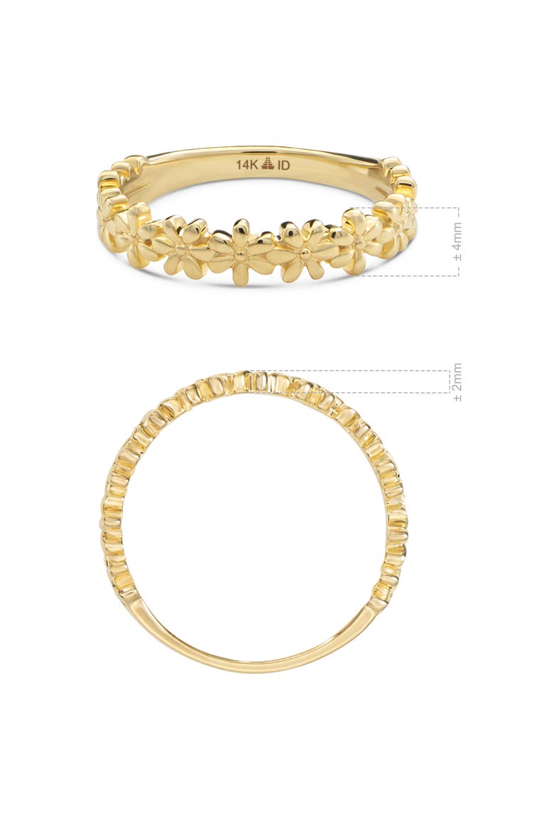 Daisy Flower Ring in 14K Gold, Alternate, color, Yellow Gold