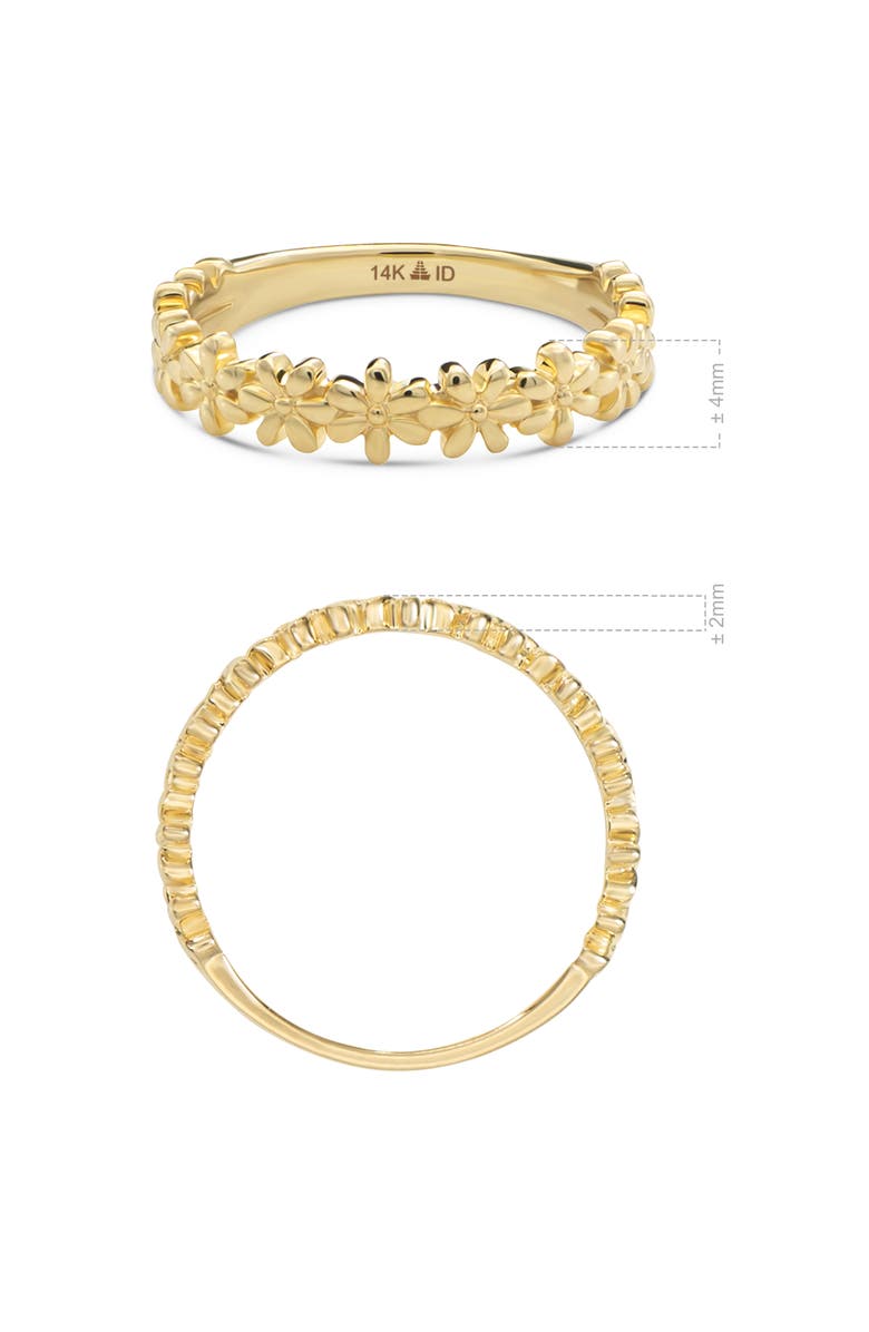 DEVATA Daisy Flower Ring in 14K Gold, Alternate, color, Yellow Gold