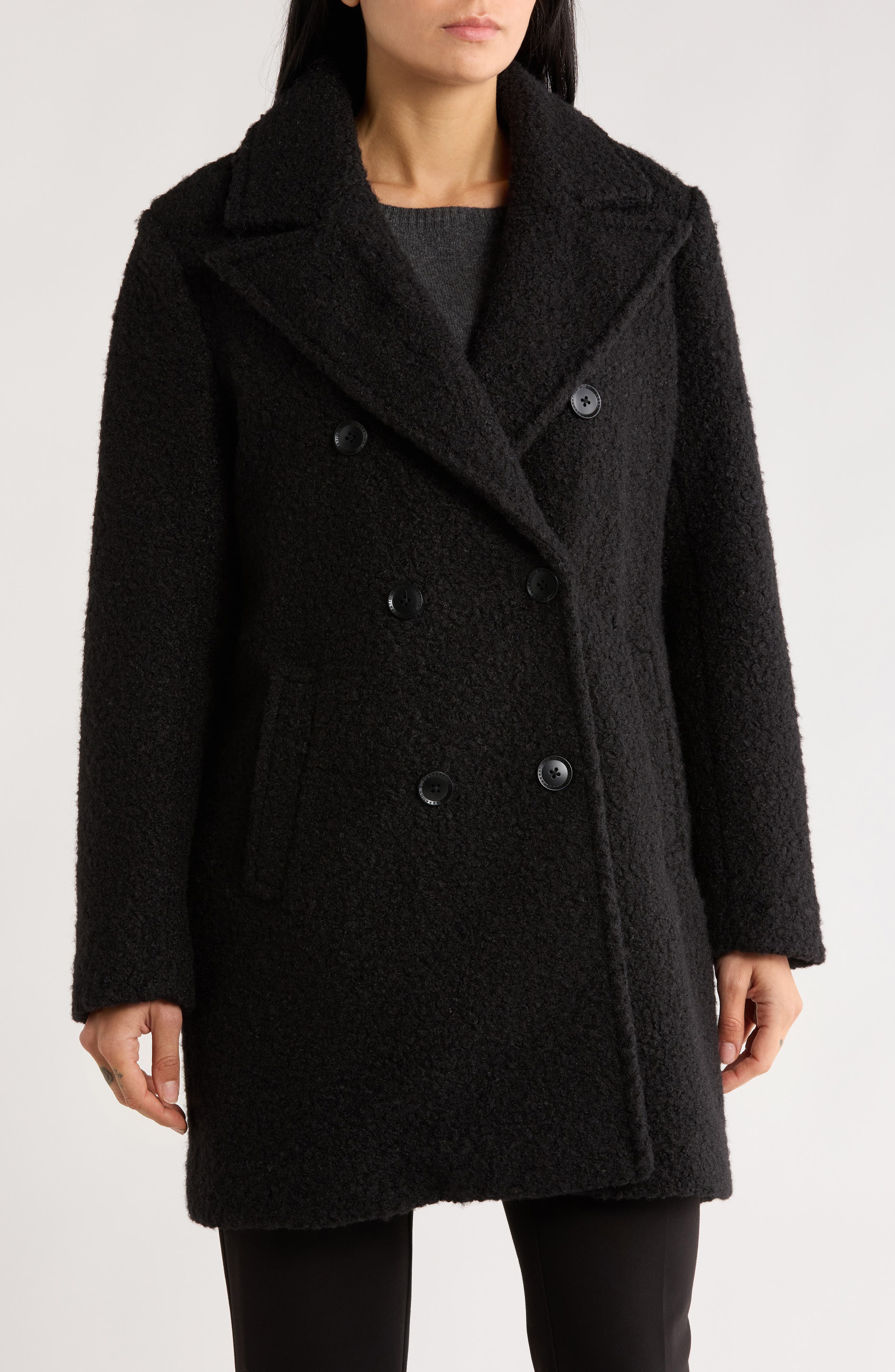 BCBGeneration Missy Double Breasted Bouclé Coat