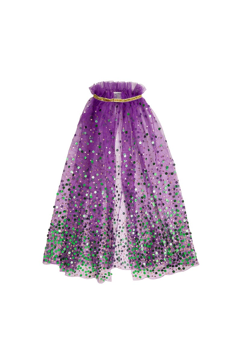 Sweet Wink Mardi Gras Confetti Cape, Main, color, Purple