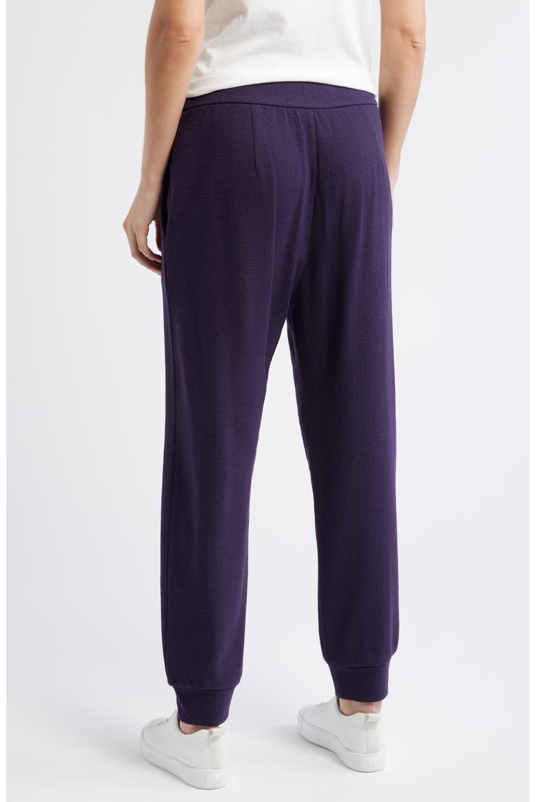 Waffle Knit Joggers, Alternate, color, AUBERGINE