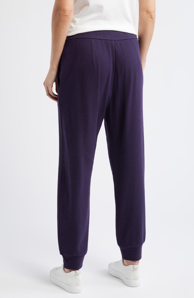 Eileen Fisher Waffle Knit Joggers, Alternate, color, Aubergine