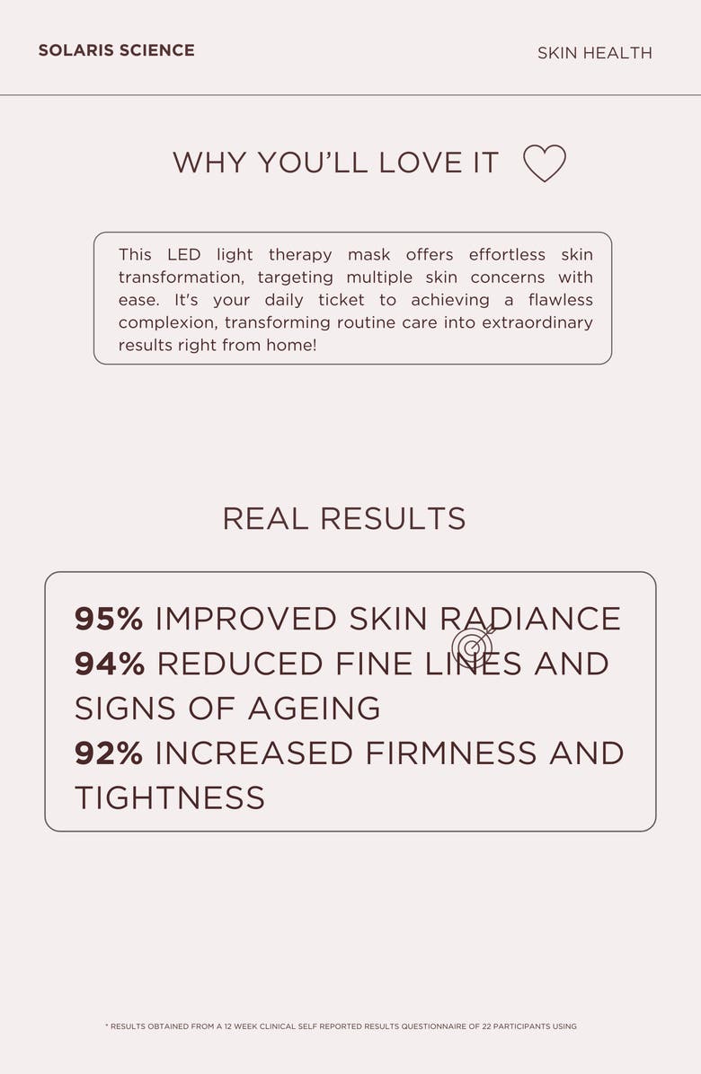 SOLARIS LABORATORIES NY VisiSpec LED Face Mask, Alternate, color, 