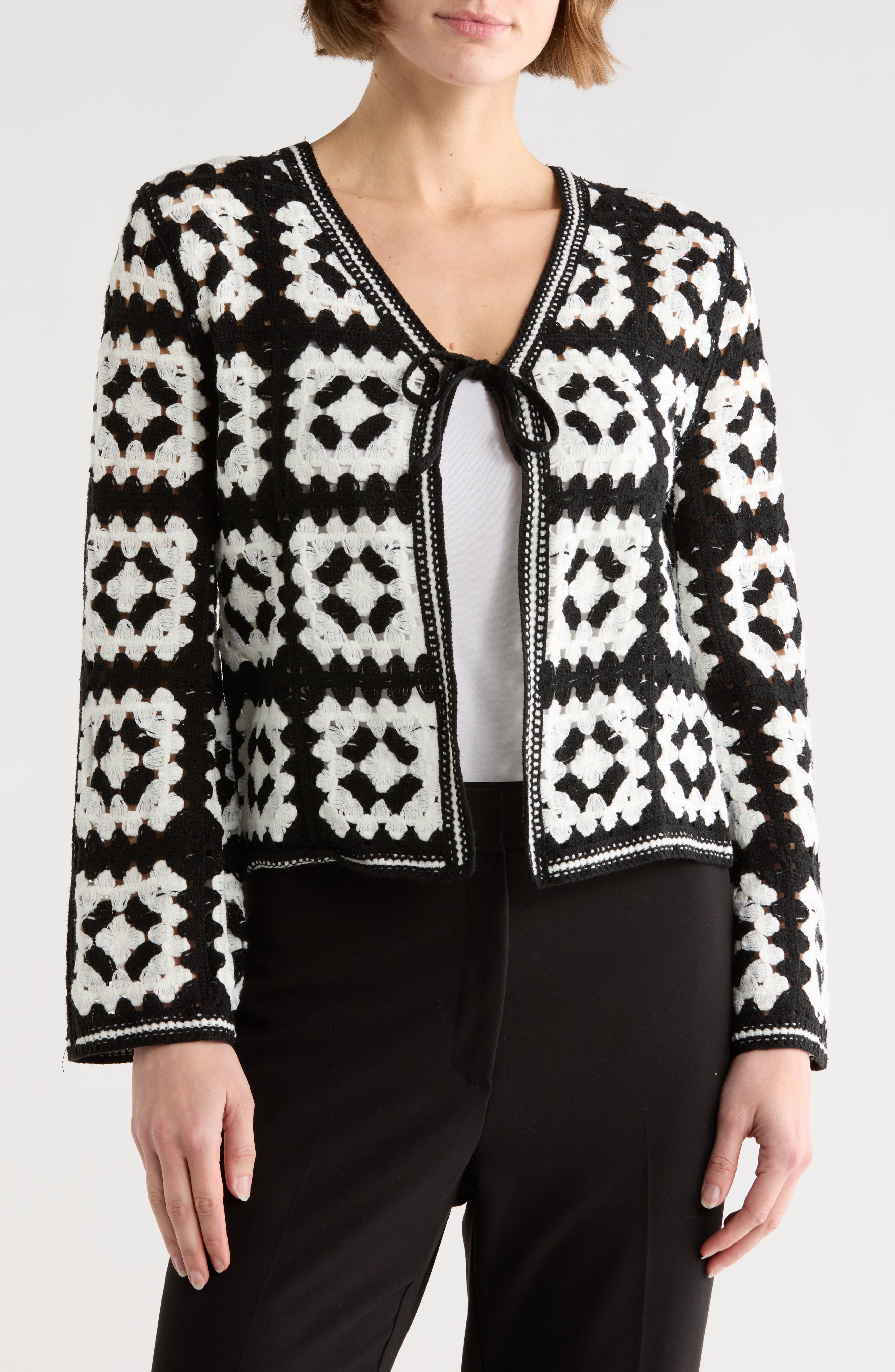 Crochet Sweater Cardigan - image 3