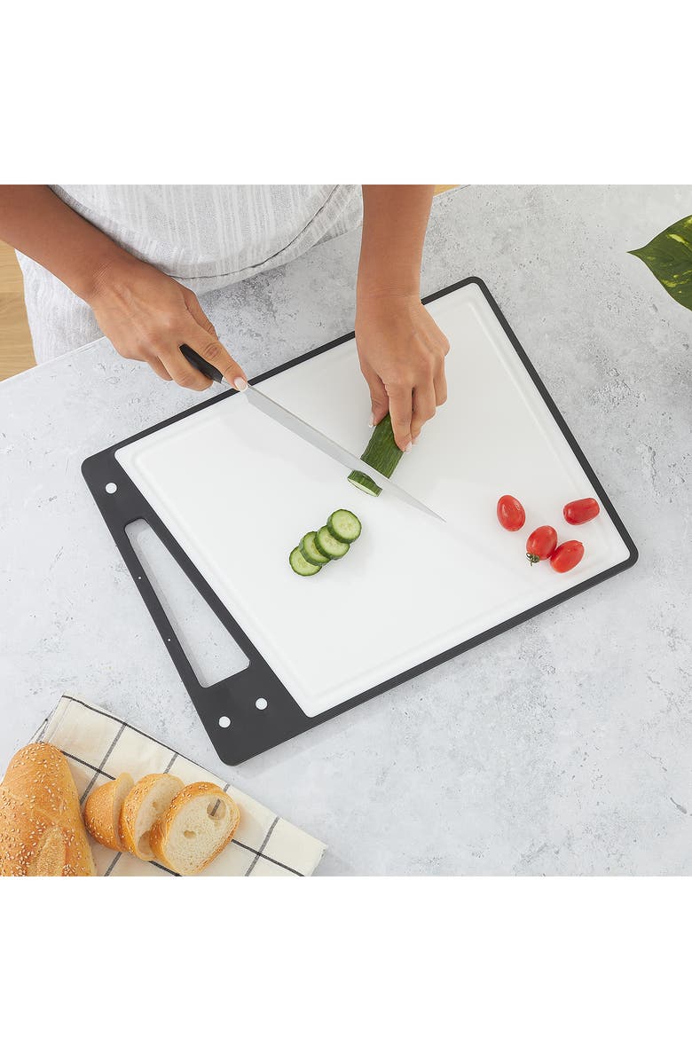 JoyJolt 3-Piece Cutting Board Set, Alternate, color, Black And White