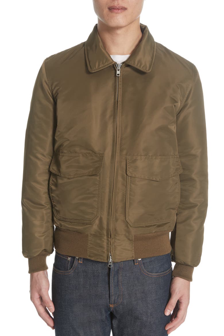 Flight Jacket (Nordstrom Exclusive), Alternate, color, OLIVE