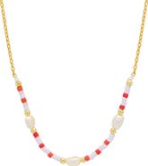 Estella Bartlett Miyuki & Faux Pearl Necklace