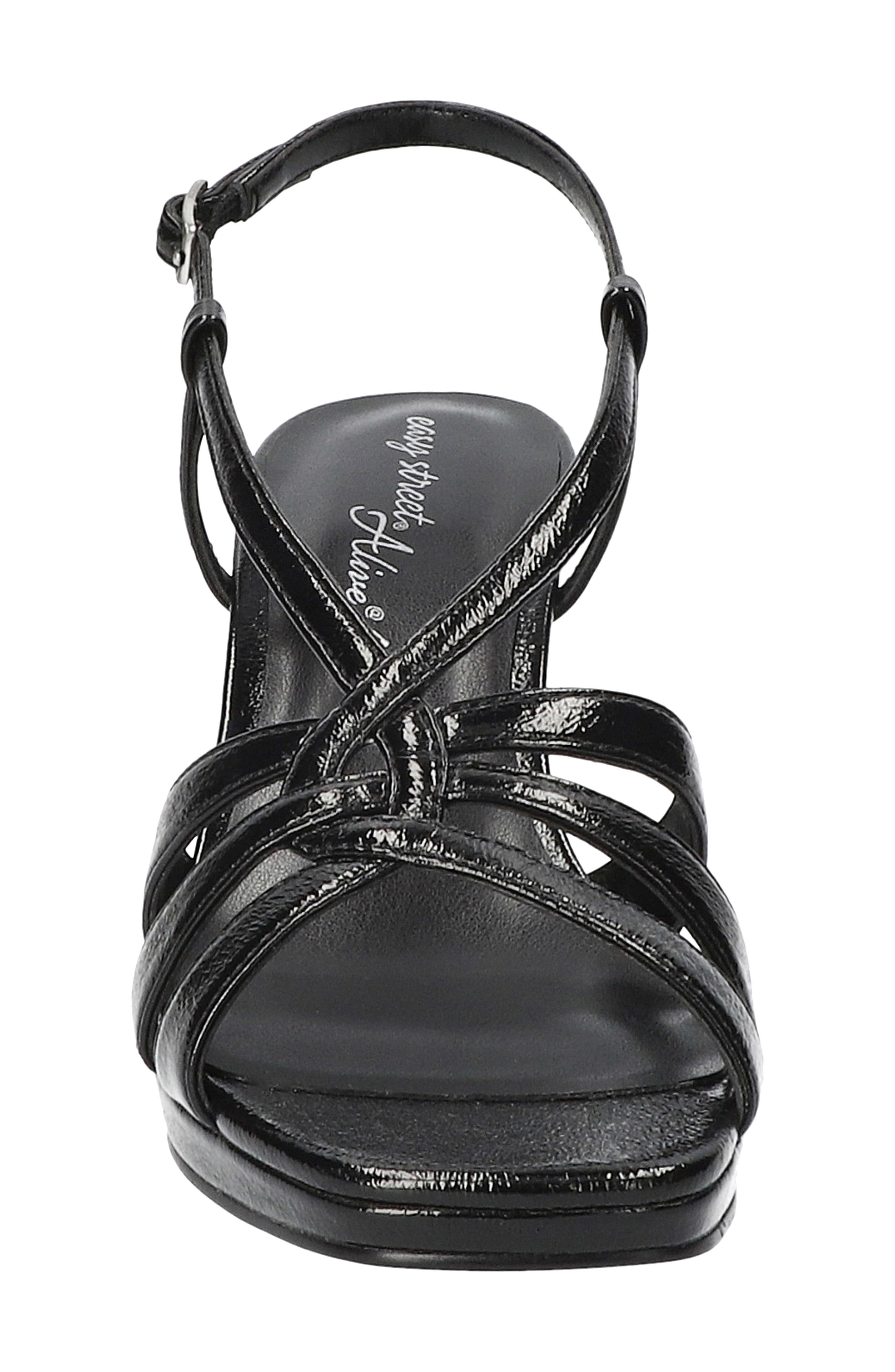 EASY STREET Valorie Slingback Platform Sandal, Alternate, color, Black Crinkled
