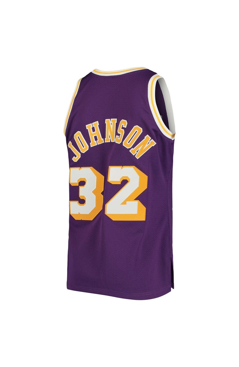 Mitchell & Ness Men's Mitchell & Ness Magic Johnson Purple Los Angeles Lakers 1984/85 Hardwood Classics Authentic Jersey, Alternate, color, Purple
