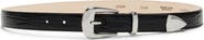 AUREUM No. 16 Crocodile Texture Leather Belt
