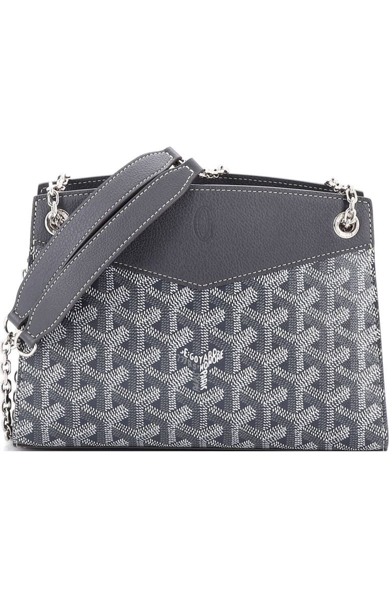 Pre-Owned Goyard Structured Rouette Chain Shoulder Bag Coated Canvas Mini, Main, color, Gray